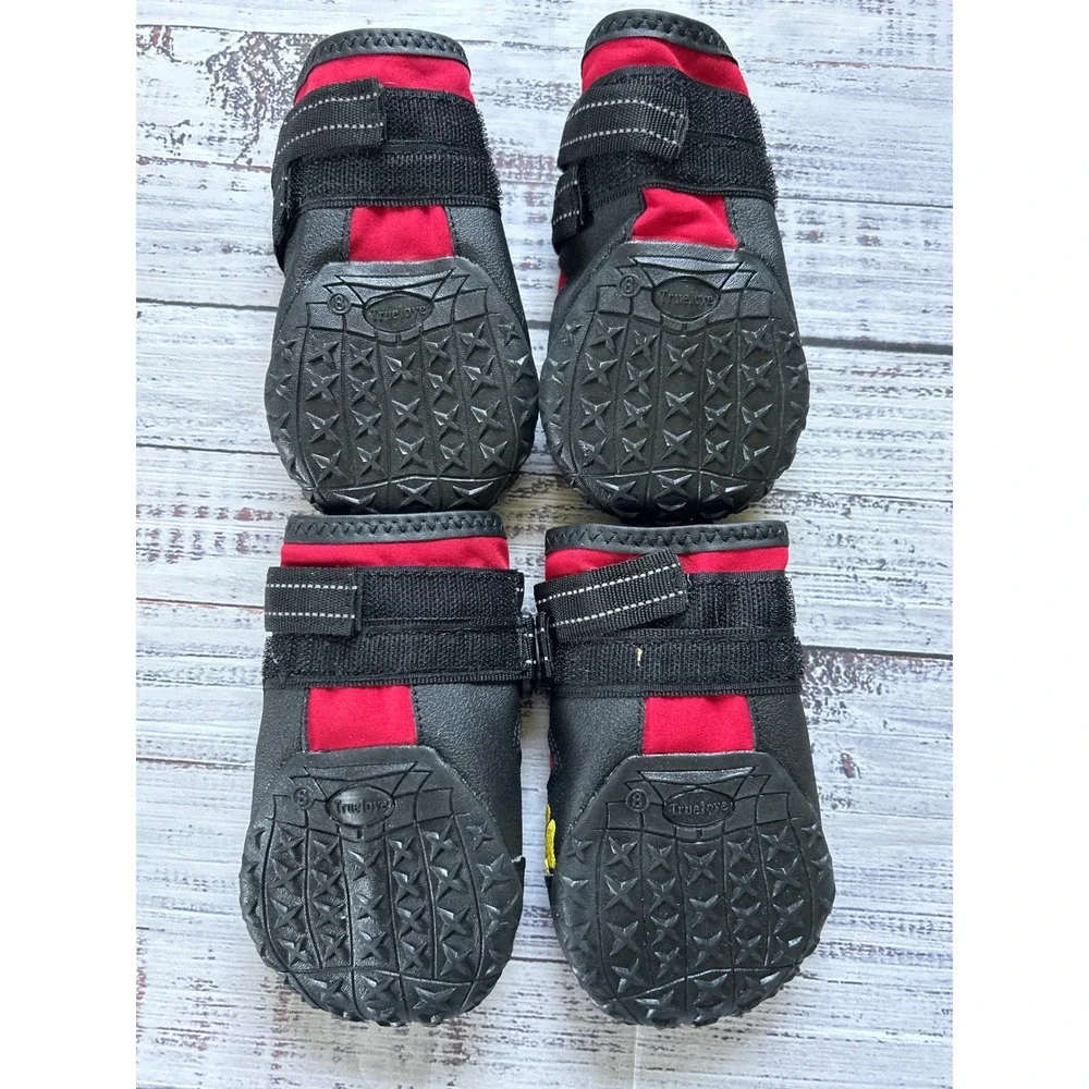 Truelove Dog‎ Boots Waterproof No Skid Paw Protector Reflective Rubber Sole 8
